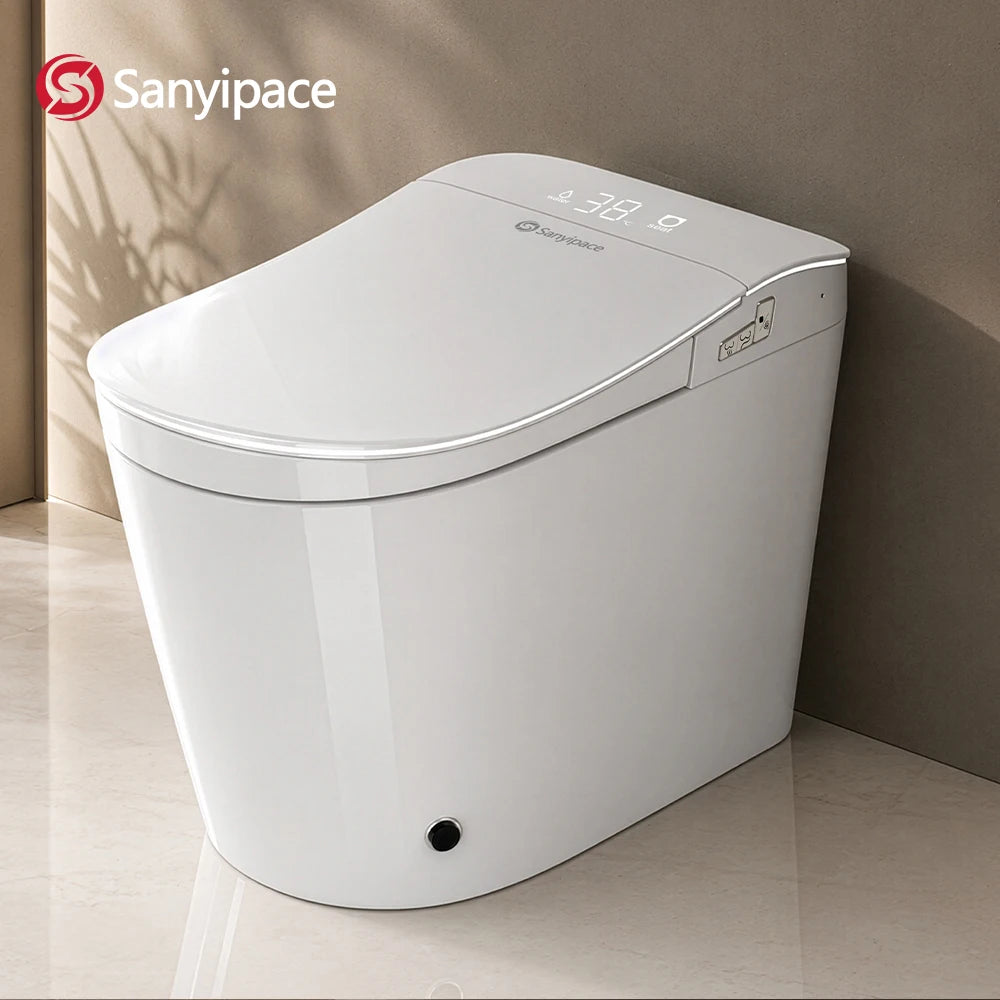 New Japanese Style Smart Toilet with Bidet for Home For Modern Bathroom Integrated Toilet Warm Wash Cleaning Intelligent Toilets
