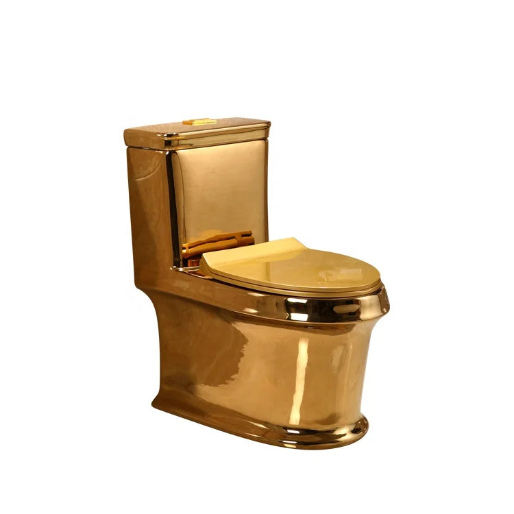 Gold Executive Sanitary Ware Bathroom China Cheap Integrated Floor-to-Floor Bathroom Bidet Bathroom Toilet